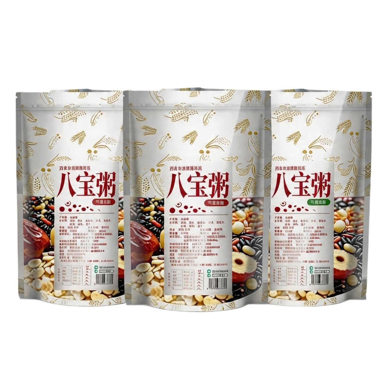 3 Bolsas De 500 G De Mezcla De Gachas Eight Treasure, Cereales Integrales De Fácil Cocción, Sellado Al Vacío, Desayuno Y Merienda