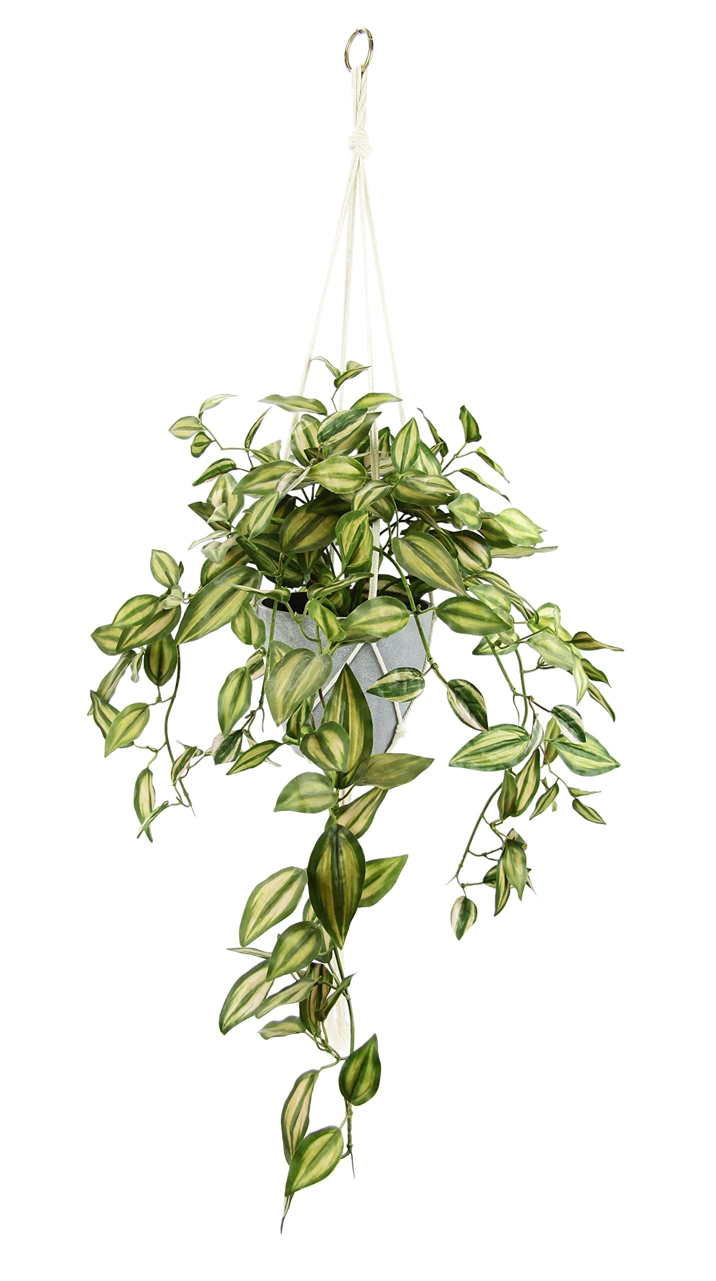 Suspension avec pot et plante verte lierre artificielle 83x45x30cm