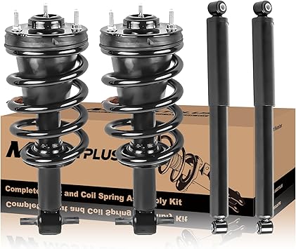 MOSTPLUS 345074 579105 Front and Rear Strut shock Assemblies Compatible with GMC Sierra 1500/ Chevy Silverado 1500 2007-2013 w/o electronic suspension(Set of 4)