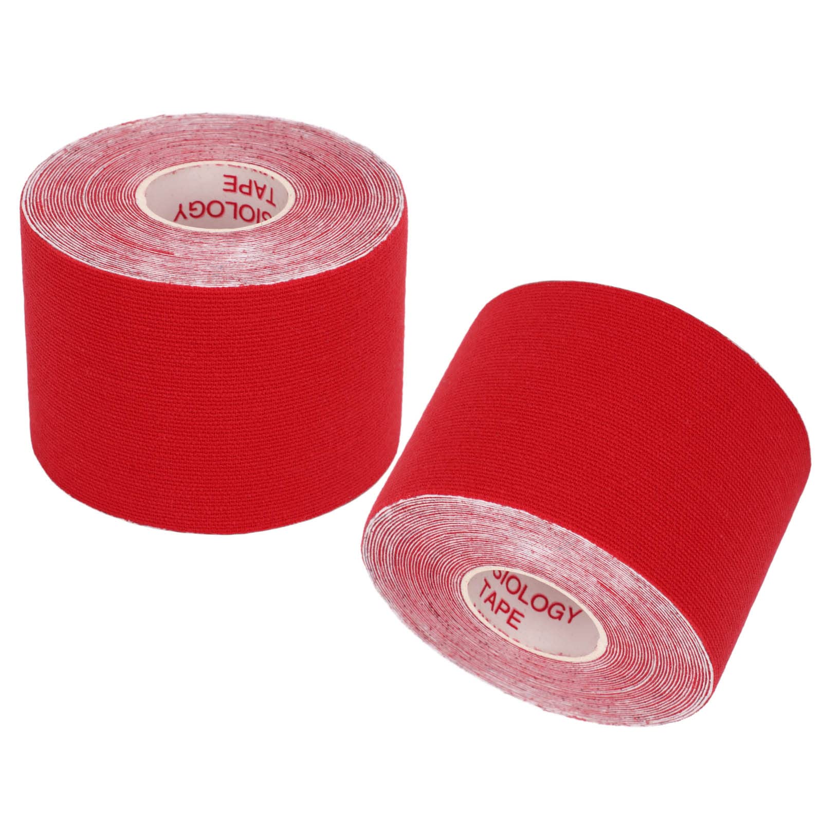2PCS Athletic Kinesiology Tape, 5cm Width 5m Length Muscle Sticker,Water Resistant Tape Sport Kinesiology Tape Protector for Fitness Badminton (red)