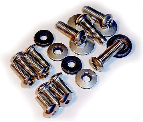 Miniatura 4 de RTBolts Pernos o tornillos de matrícula alemán de lujo para automóvil (compatible con BMW y Mercedes-Benz)