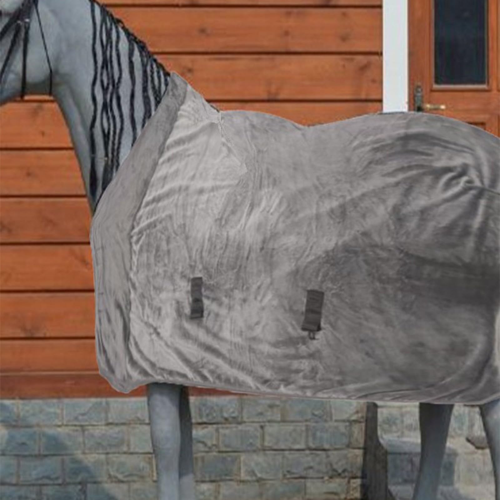 Manta de caballo para todo el día, cálida y continua, resistente al desgarro, diseño transpirable, fácil de limpiar, con hebillas
