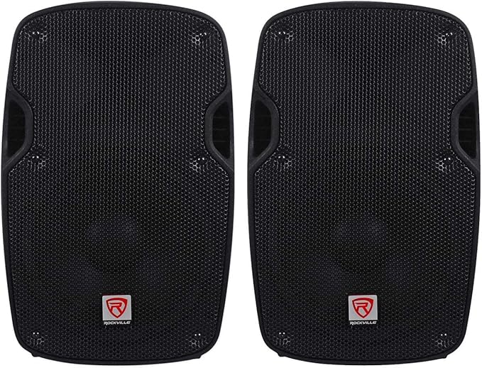 2) Rockville SPG88 8" Passive 800W DJ PA Speakers ABS Lightweight