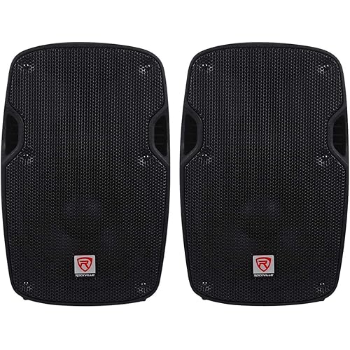 Rockville SPG88 800W Peak / 200W RMS 8" DJ PA Speaker 8 Ohm, Lightweight ABS Cabinet, 2" Voice Coil, Titanium Driver, for Live Events, 2-Piece