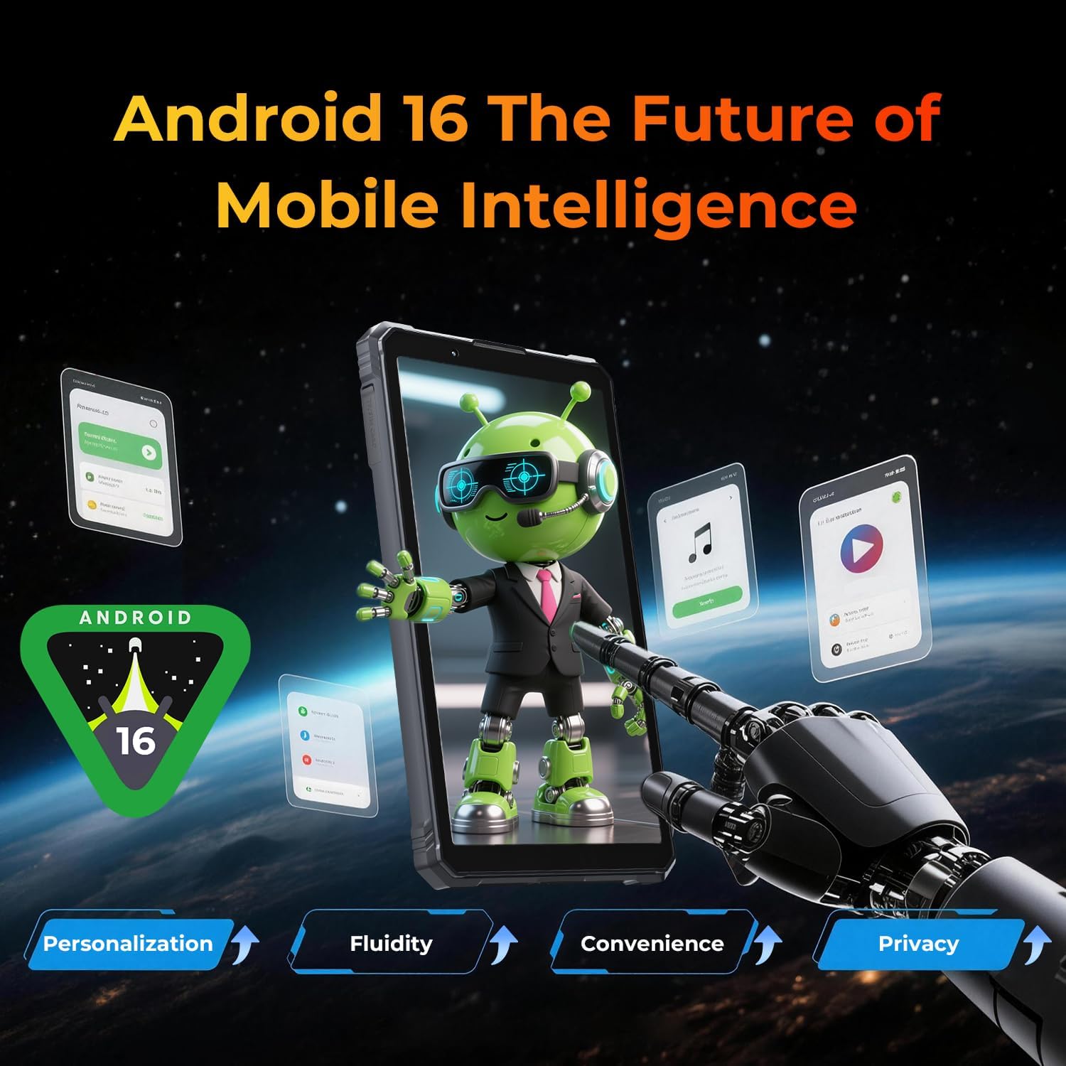 HOTWAV R11 Pro 2026 Rugged Tablet with Stylus, 8.7" Android 16 Mini Tablet image 4