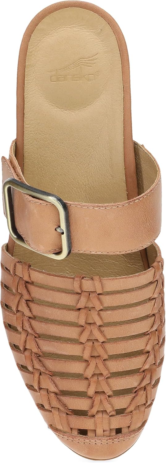 Dansko Leilani Huarache Mules for Women - Comfortable Flat Shoes with Arch Support - Lightweight Rubber Outsole