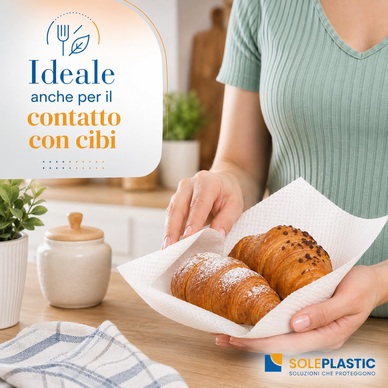 10 Bobine x 800 Strappi Rotoli Carta Cucina - TOTALE 8000 STRAPPI | Pura Cellulosa ad Alta Assorbenza, Carta Asciugatutto Domestico e Industriale 2 Veli, Idonea al Contatto Alimentare