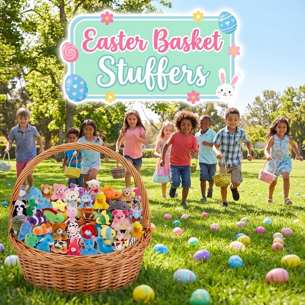 56 Pack Small Stuffed Animals Bulk, Mini Plush Animals, Party Favors for Kid, Carnival Prizes, Treasure Box Toys for Classroom, Stuffed Toys for Stocking Stuffers, Claw Machine Filler - Image 3