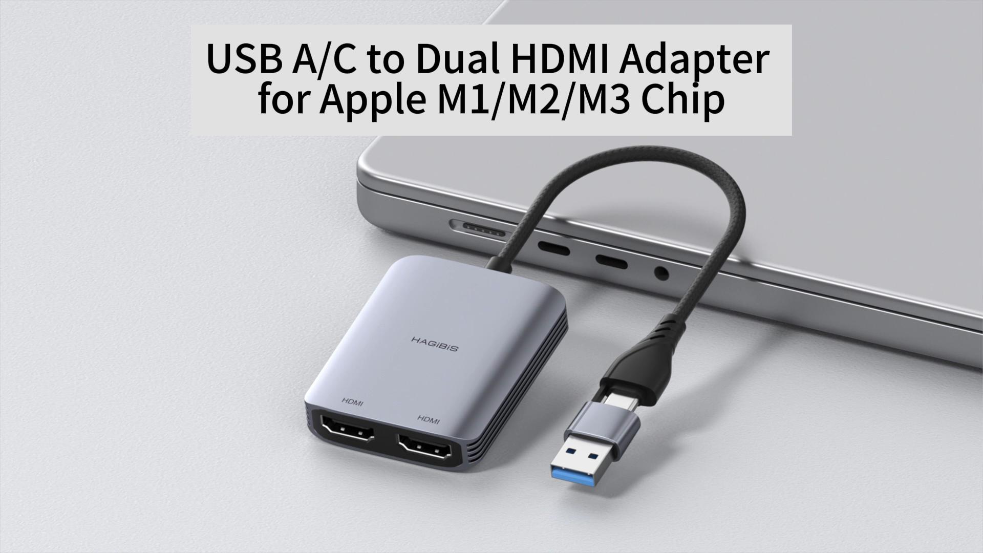 Adattatore USB-C A Doppio HDMI: Connetti 2 Monitor Al Tuo MacBook! - Foto 12
