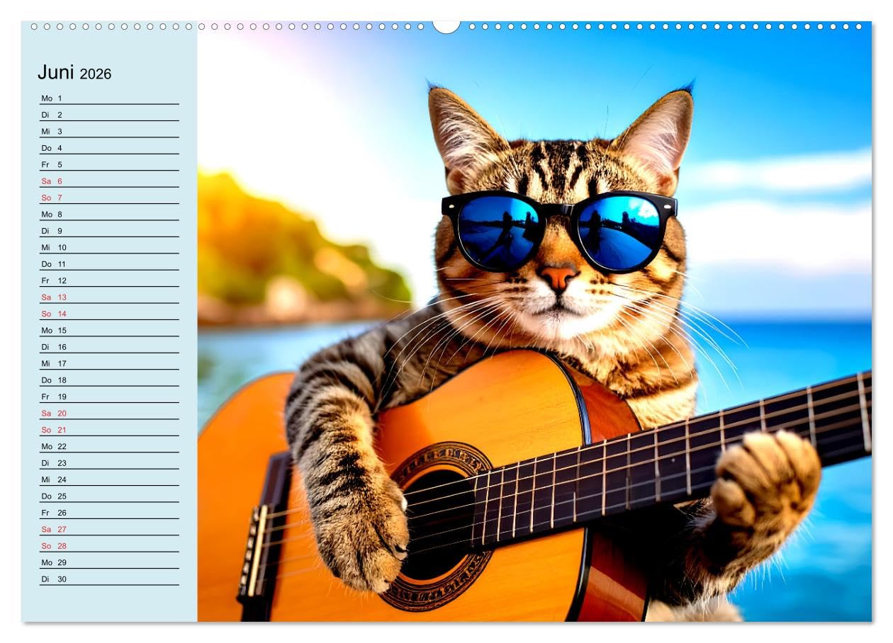 Tierisch kreativ: Hobbies im Tierreich (hochwertiger Premium Wandkalender 2026 DIN A2 quer), Kunstdruck in Hochglanz: Lachen garantiert! Unser ... Freizeit mit Stil genießen! (CALVENDO Spass)