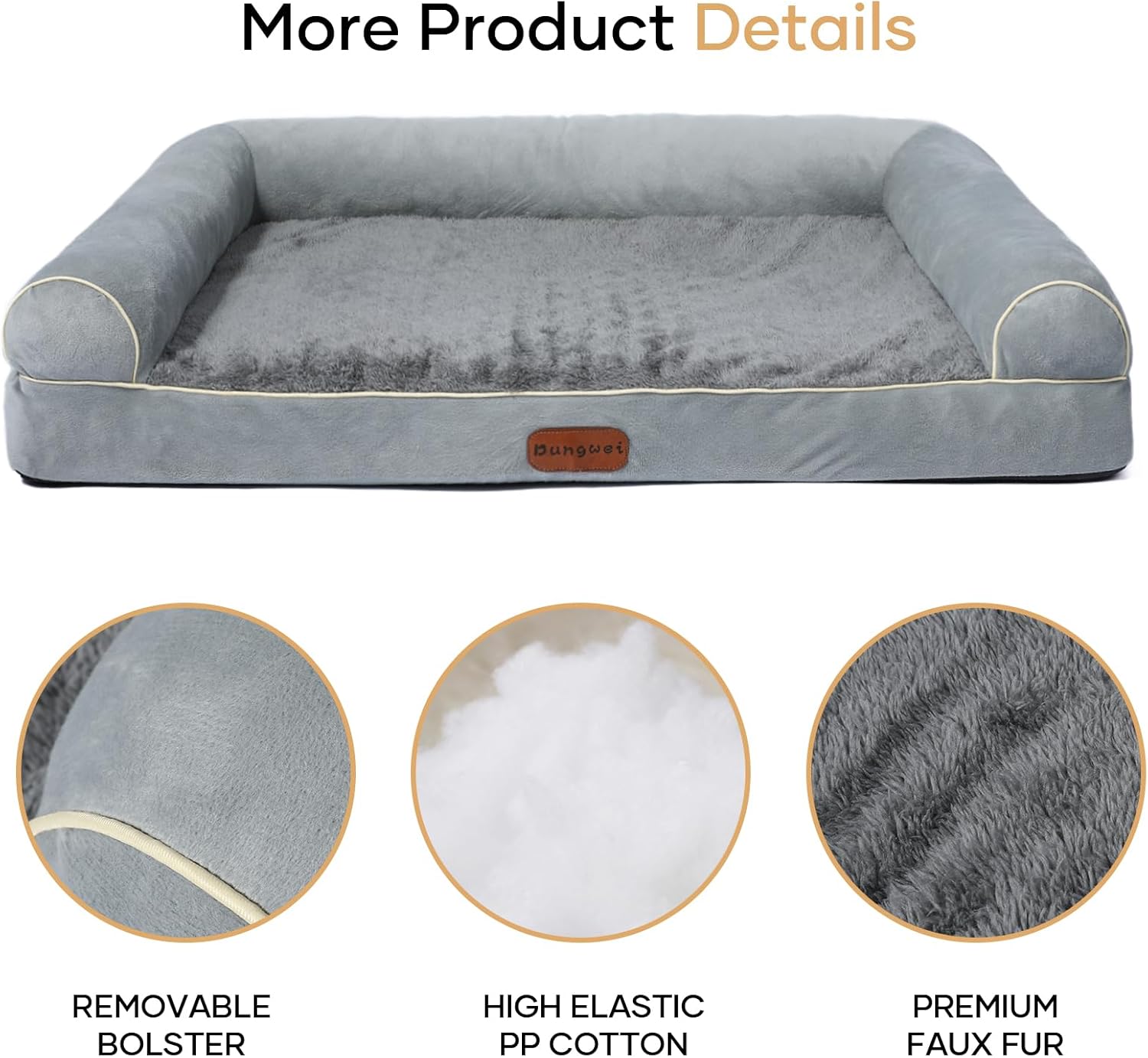 review Dog Beds Large Sized Dog, Orthopedic Dog Bed, Waterproof Dog Bed, Washable Dog Bed, 47