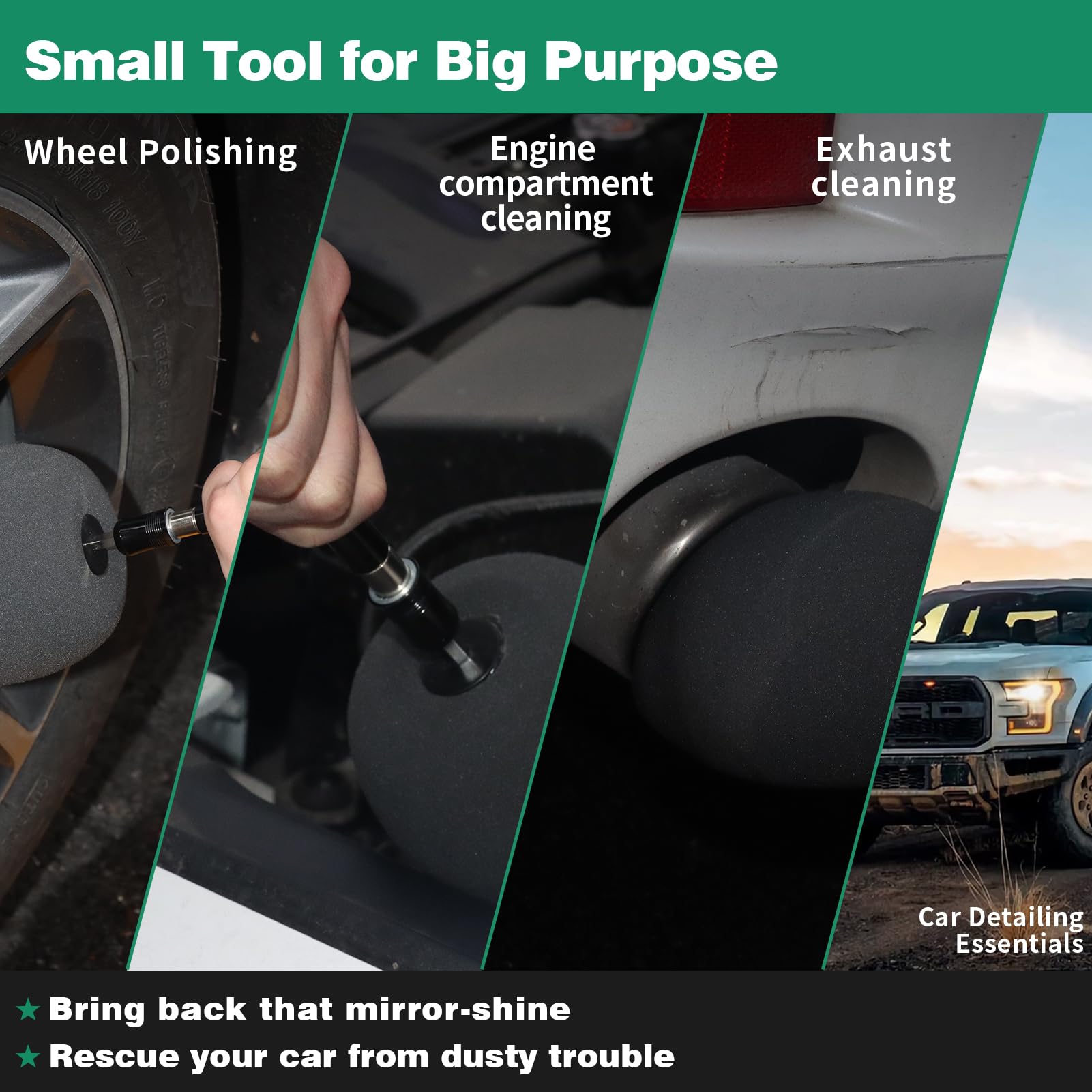 Wheel Polisher for Drill - Detail Wheels & Rims -5
