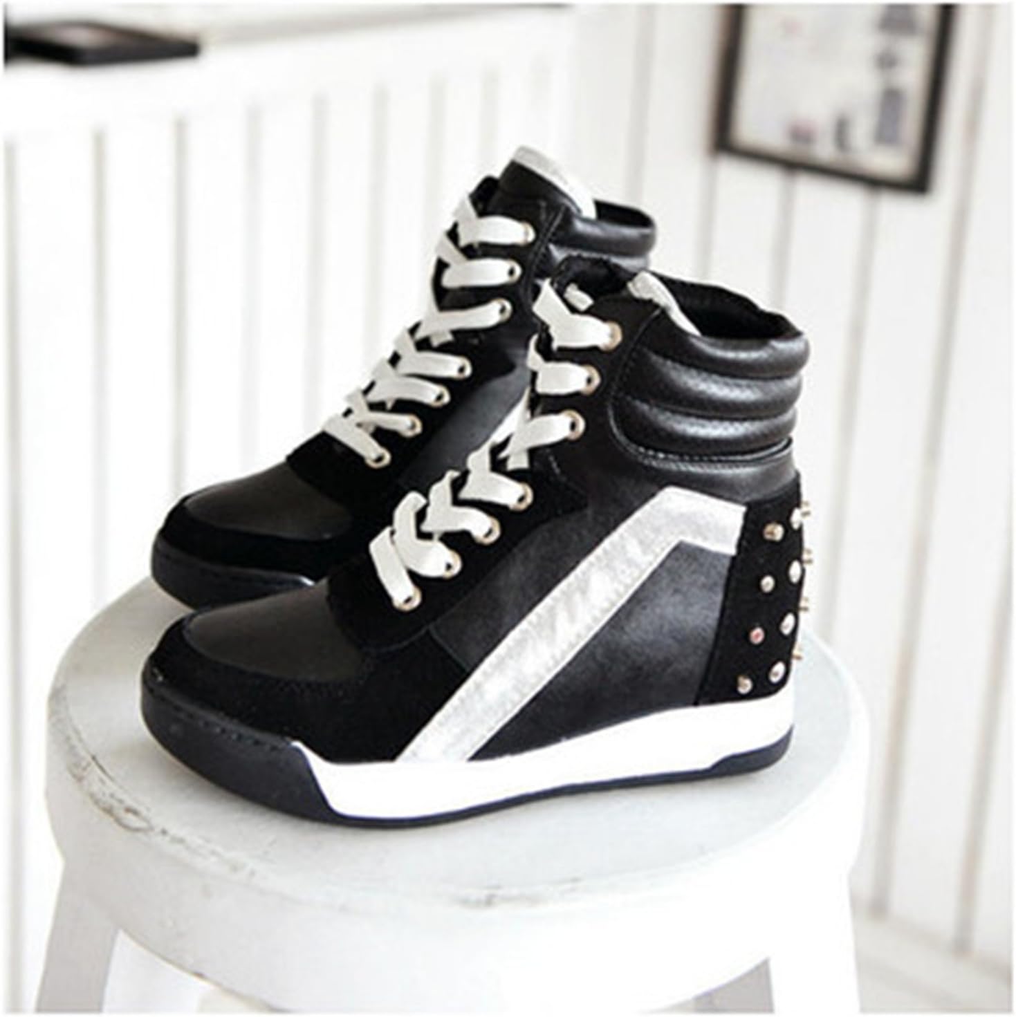 Robert Westbrook Women's Casual Shoes Zipper Platform Wedge Boots Height Increasing Shoes Ankle Boots Wedge Shoes Like Photo 8