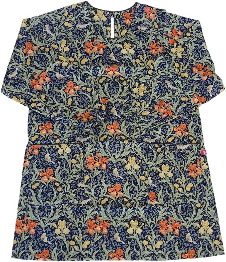 ☆割烹着・アイリス | ヴィクトリア&アルバート博物館/ヴィクトリア&アルバート ハクブツカン | 三越伊勢丹オンラインストア・通販【公式】 百貨店 販売 ブランドエプロン V＆A ヴィクトリア アンド アルバート アイリス おしゃれ 割烹着12633 (ネイビー)