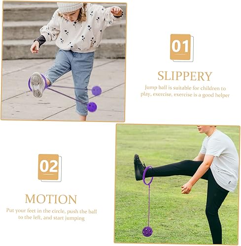 Miniatura 2 de KICHOUSE Pelota que rebota para niños, equipo de fitness, cuerdas de salto para saltar al tobillo, pelota de tobillo para niños