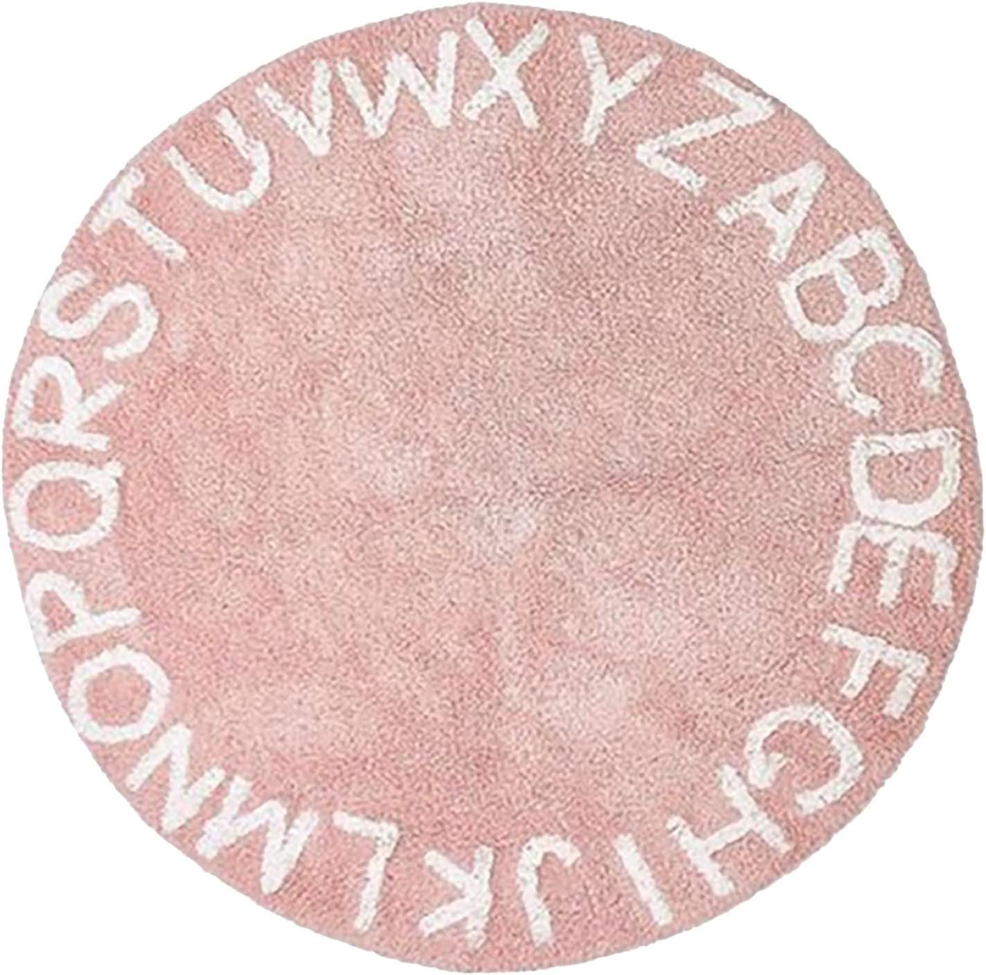 Scceatti Thick Fuzzy Rugs for Living Room 2x2Feet Non SlipClassroom Rug Rugs Circle