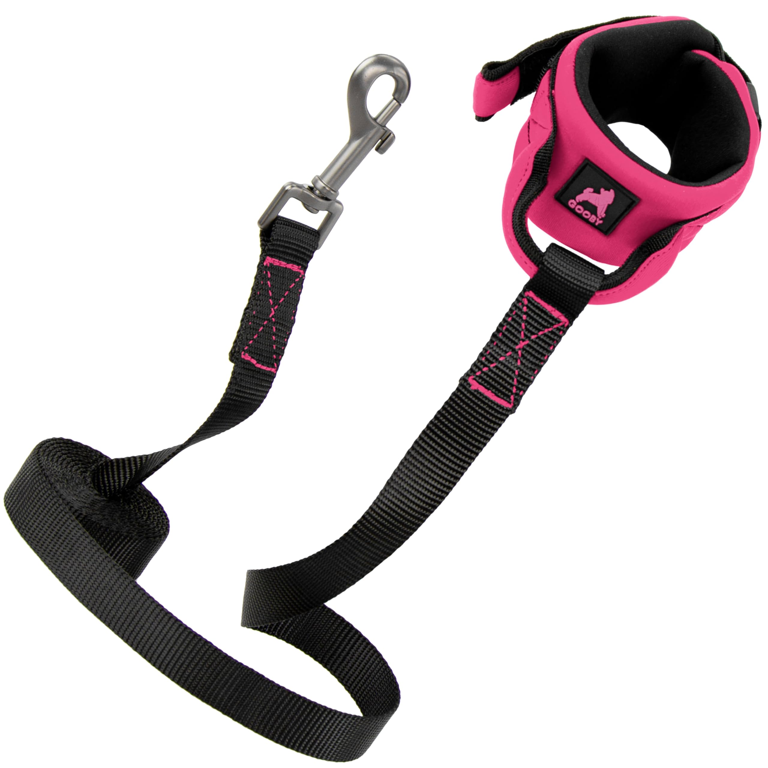 Gooby Neoprene Wristband Sport Leash, Pink, 6 FT
