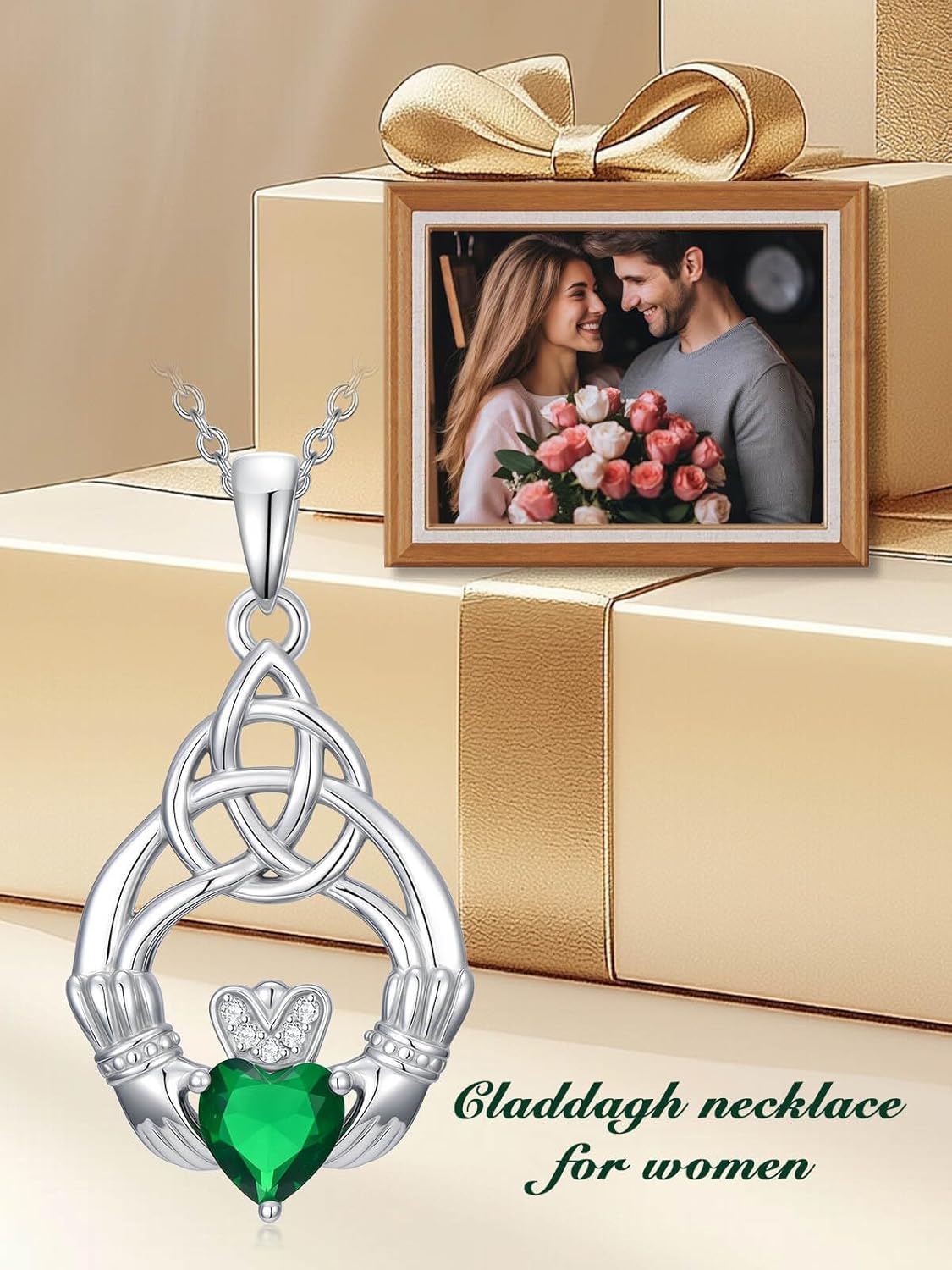 WINNICACA Valentines Day Gifts for Her Witches Knot Celtic Knot Necklace Sterling Silver Celtic Jewelry Protection Necklaces Irish Jewelry Birthday Gifts for Women Mom Wife Her - Image 5