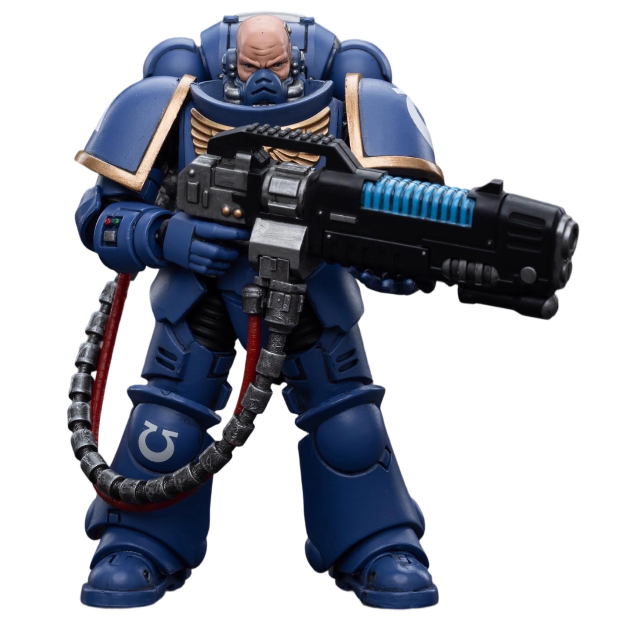 JOYTOY Brother Torsus Warhammer 40K 1/18 Action Figure Ultramarines Hellblasters Brother Torsus Modello da collezione 11,9 cm Regali di compleanno