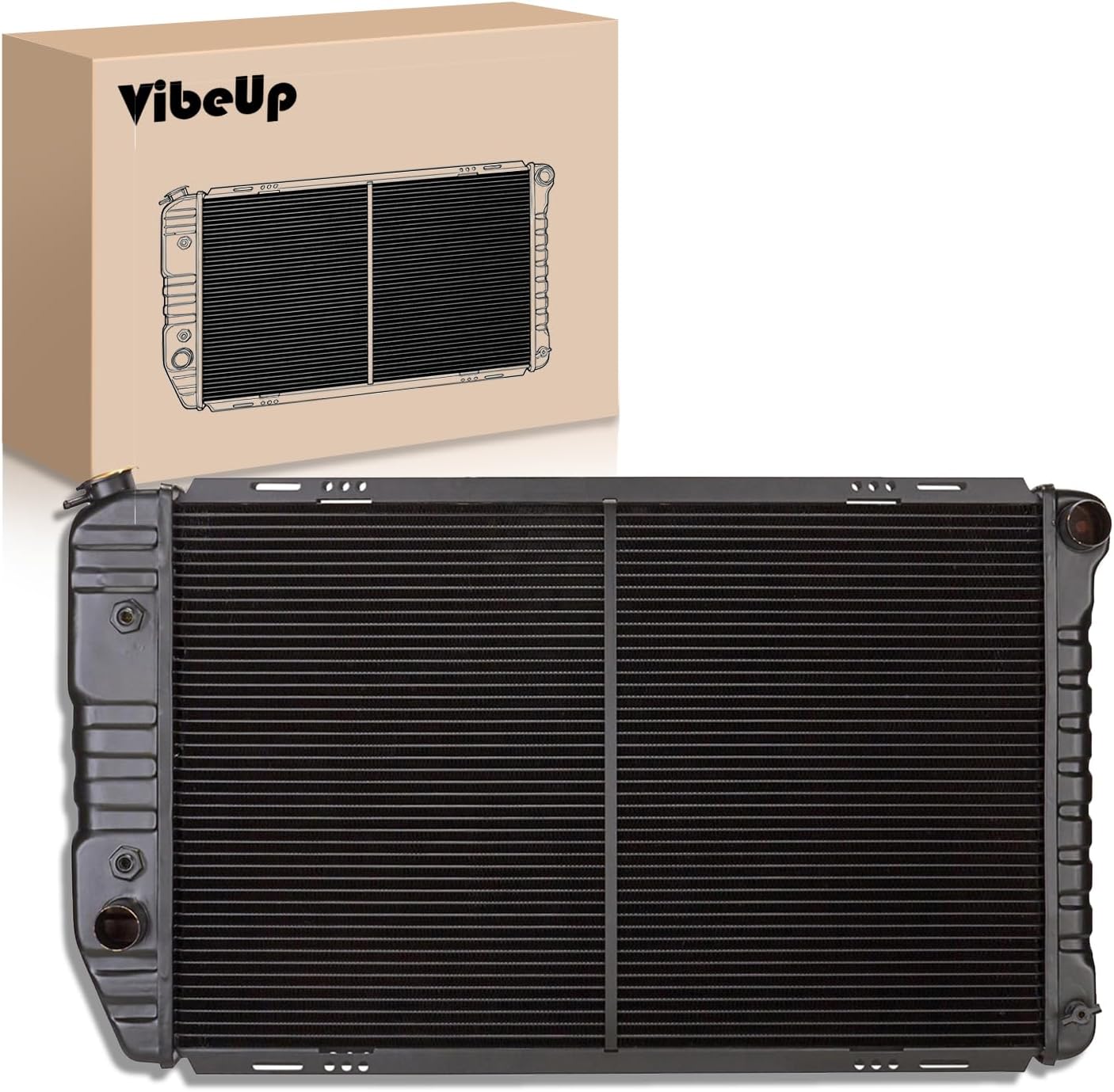 VibeUp 390 Radiator Compatible With Ford Various Models 1971-1979/ Lincoln: Continental 1973; Mark IV 1973-1976; Mark V 1977/ Mercury: Cougar 1974-1979; Montego 1972-1976 Rad:390