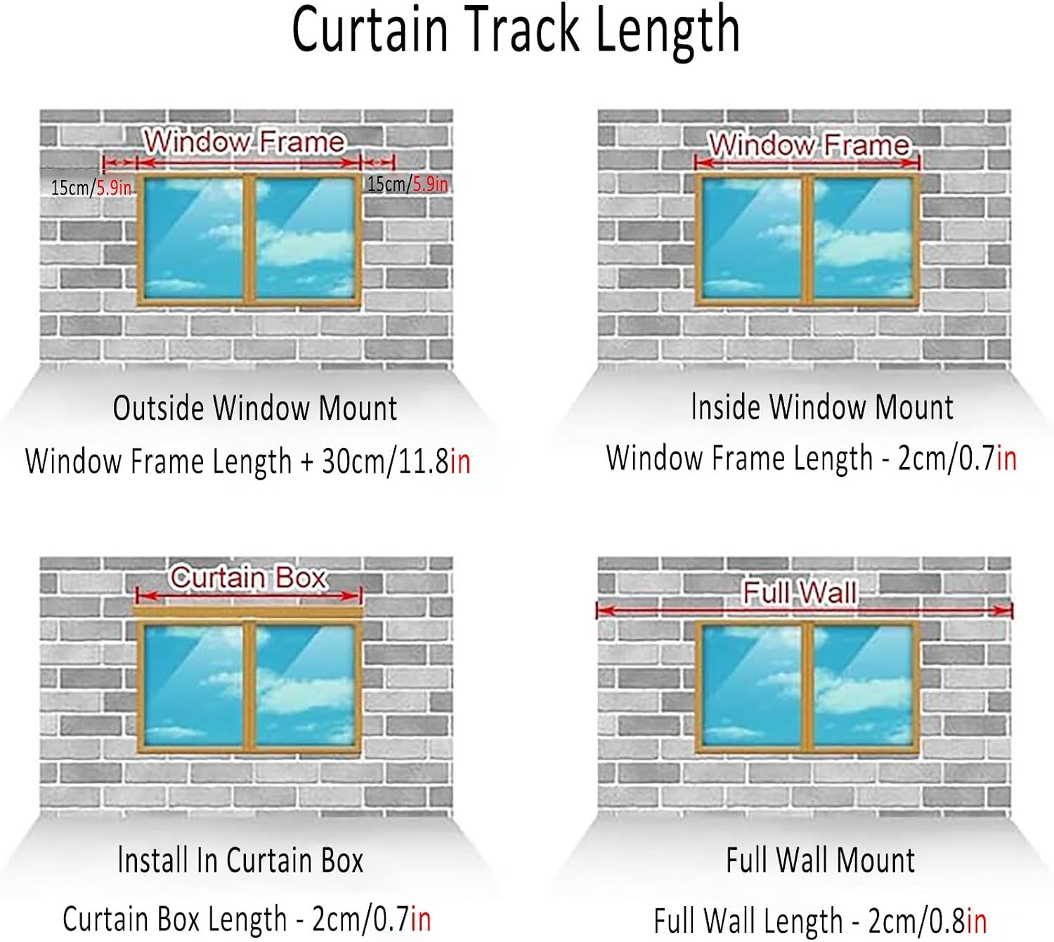 Ceiling & Wall Mount Curtain Tracks Single Double Curtain Poles Complete Set with Install Fittings Stylish Home Decor & Privacy Room Divider (Champagne)