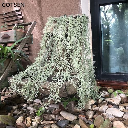 Miniatura 4 de Paquete de 5 plantas colgantes de musgo sintético de musgo español para plantas en maceta, guirnalda de musgo colgante artificial utilizada para