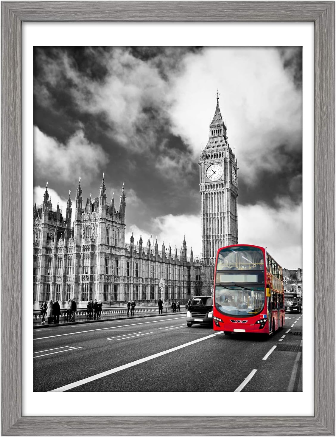 IkaLede 12x16 Rustic Picture Frames Display 11x14 Pictures with Mat or 12x16 Photos