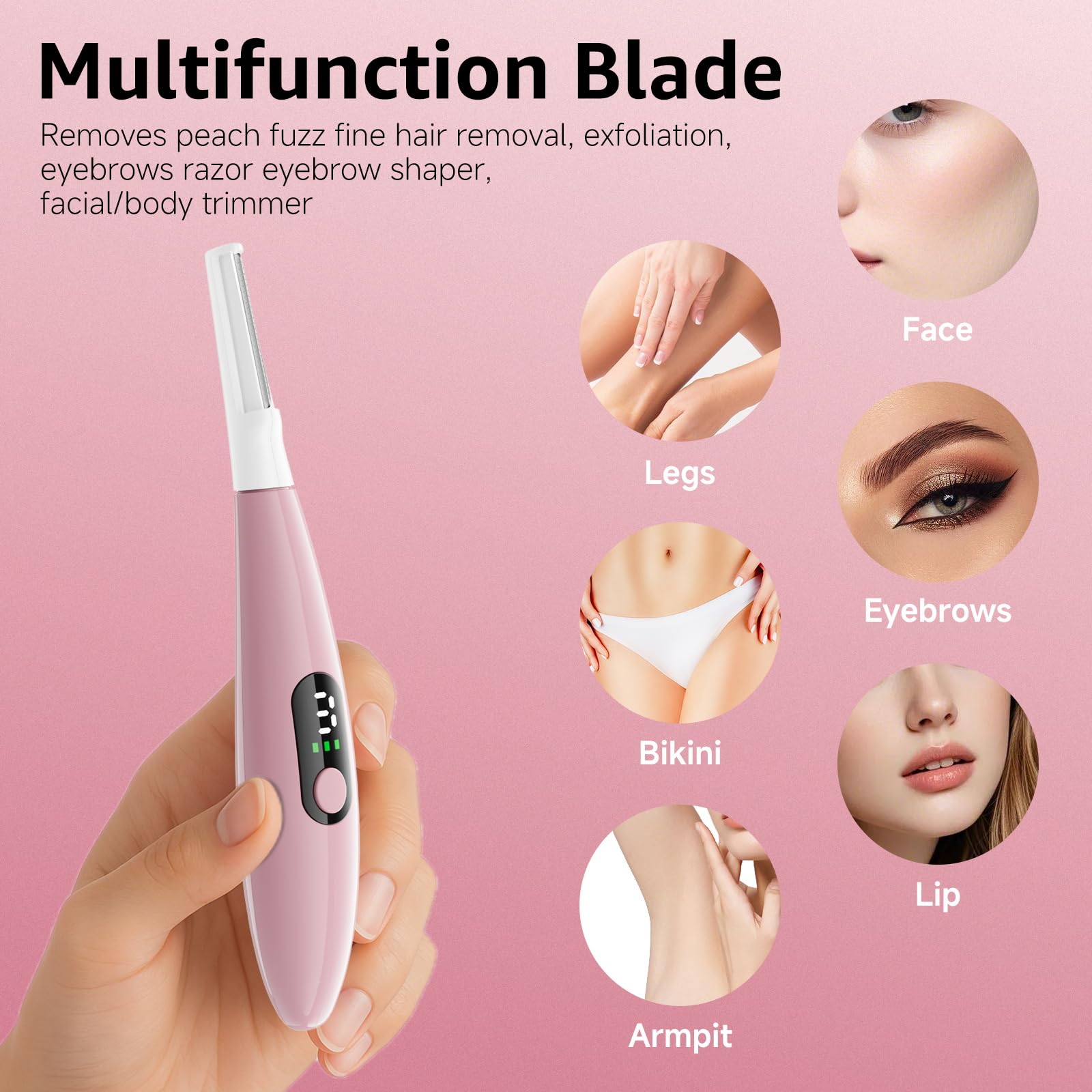 Sonic Dermaplane - Recambios de cuchillas Dermaplaning, 10 cuchillas de dermaplaning, suministro de 2 meses, dispositivo no incluido