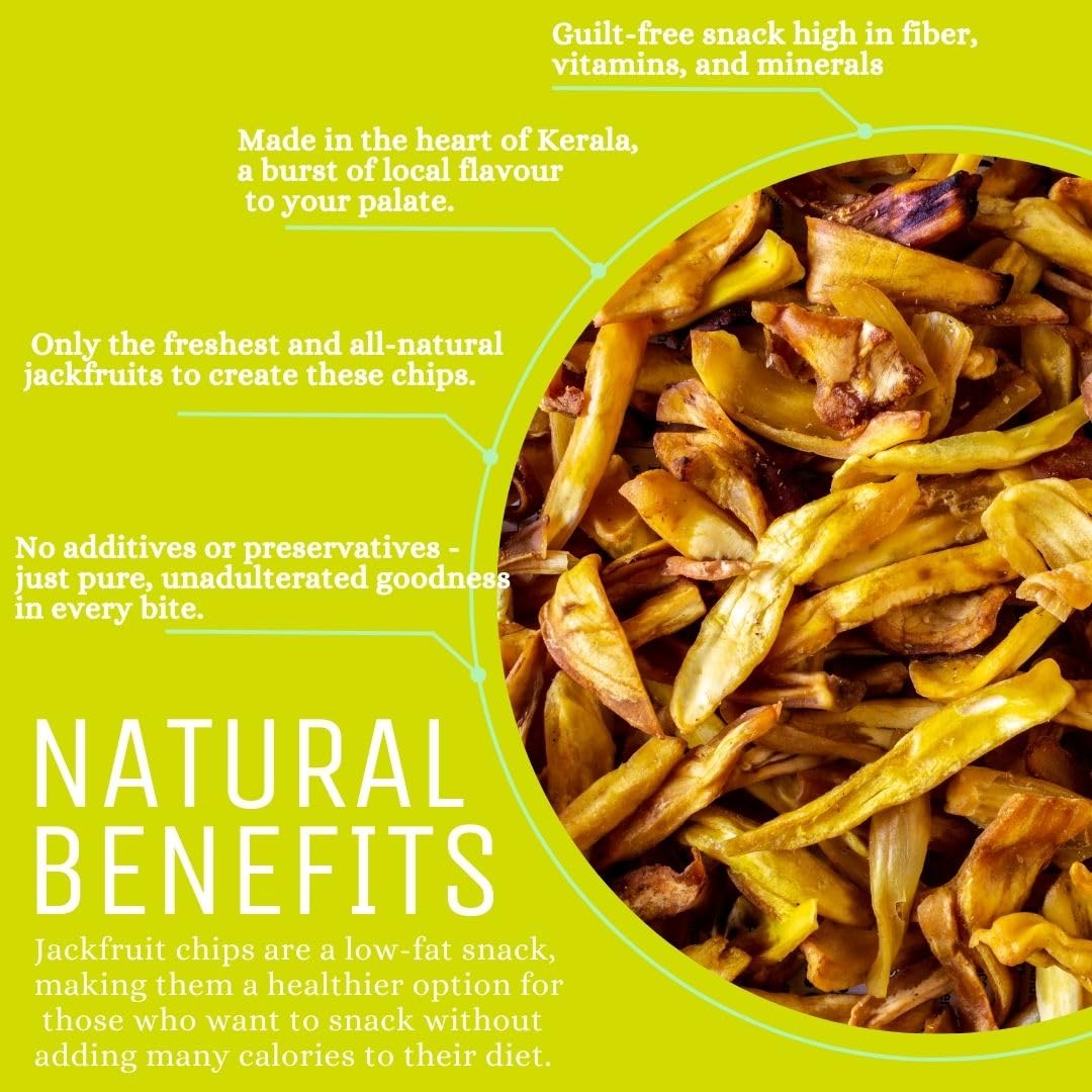 FLAVORS OF KERALA (FOK) | Combo | Premium Kerala Banana Chips in Coconut Oil (150 Grams) & Premium Kerala Jackfruit Chips (150 Grams) - Image 5 thumbnail