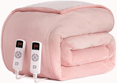 EHEYCIGA Manta eléctrica tamaño King  Manta térmica con 9 niveles de calefacción y apagado automático de 10 horas, suave y acogedora manta de doble