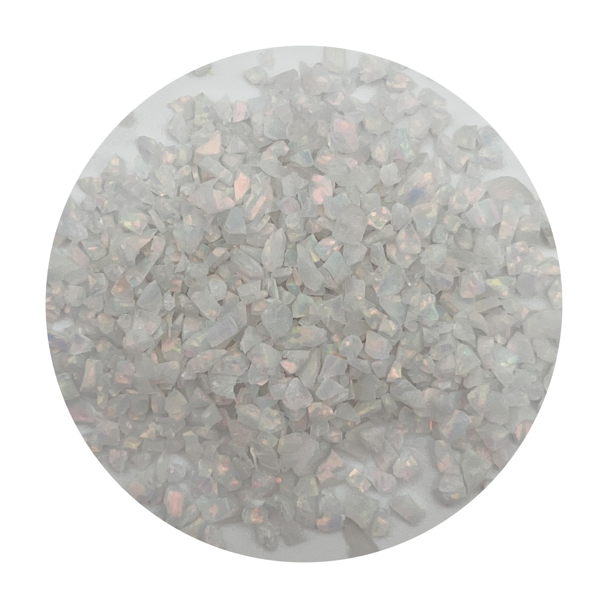 Gryrigns Crushed Created Opal for Wood Inlay Jewelry Making DIY (Snow, 2 Grams)