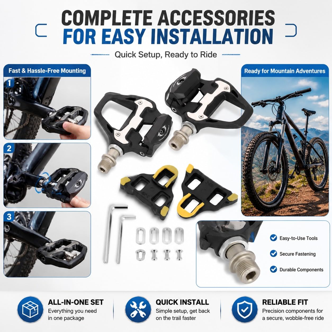 Look Pédales, Pédales Vélo de Course, SL Cycling Road Bike Auto-Bell Pédales avec Remplacement de Remplacement de Remplacement de Réparation de Réparation de la Réparation de