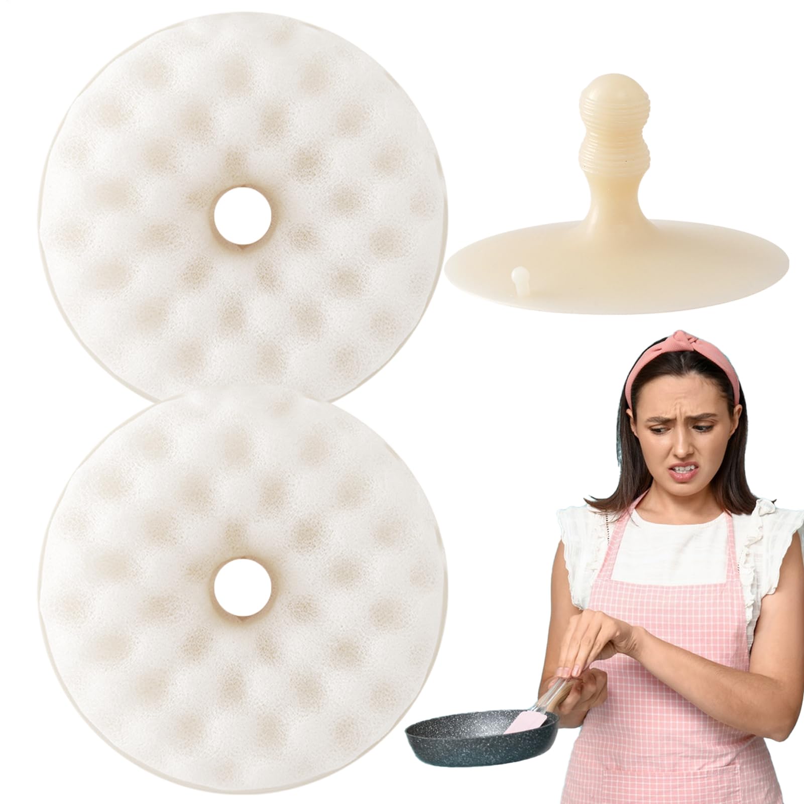 Spugna Set Di 2 Con Antigraffio | Tamponi LavaSpazzole , Pentole, Padelle, , Spugne Per Lavello Cucina, Tamponi, Spazzole Non Graffianti Per Cucina
