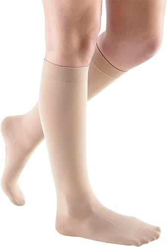 Mediven Comfort for Women - Calcetines de compresión altos hasta la rodilla de 15 a 20 mmHg – Medias de apoyo para la circulación de piernas, viajes