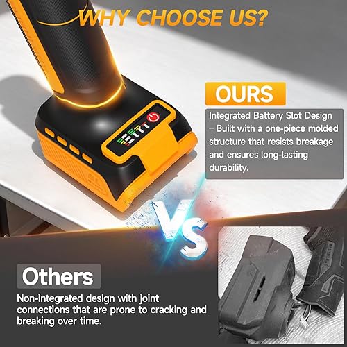 Miniatura 8 de Amoladora angular sin escobillas para batería De-walt de 20 V, herramienta de amoladora inalámbrica de 4-12 pulgadas5 pulgadas, 3 velocidades