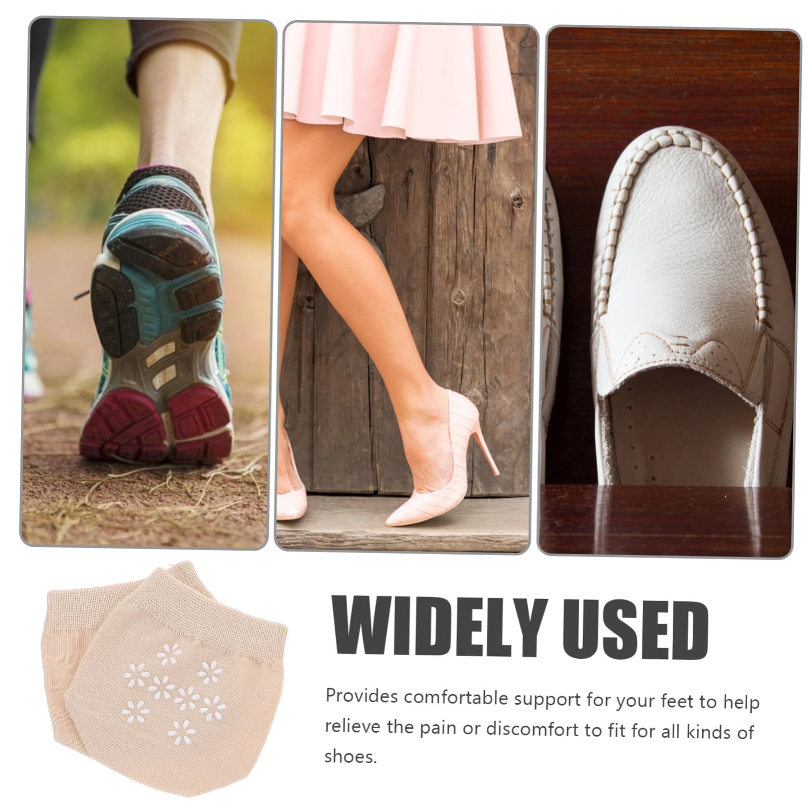 Veemoon 4Pairs Women Invisible Half Socks Breathable High Heel Sock with Non Slip Bottom Comfortable and Moisture Wicking Design for Summer Wear