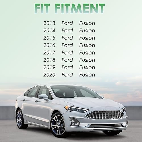 Miniatura 8 de Espejo de repuesto para el lado del conductor, compatible con vehículos Ford, Fusion 2013-2018, calentado con detección de punto ciego, placa