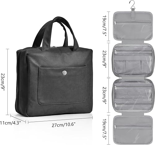 Miniatura 2 de JOMOLA Neceser colgante para hombres y mujeres, bolsa de maquillaje de viaje resistente al agua, bolsa organizadora de artículos de tocador de viaje