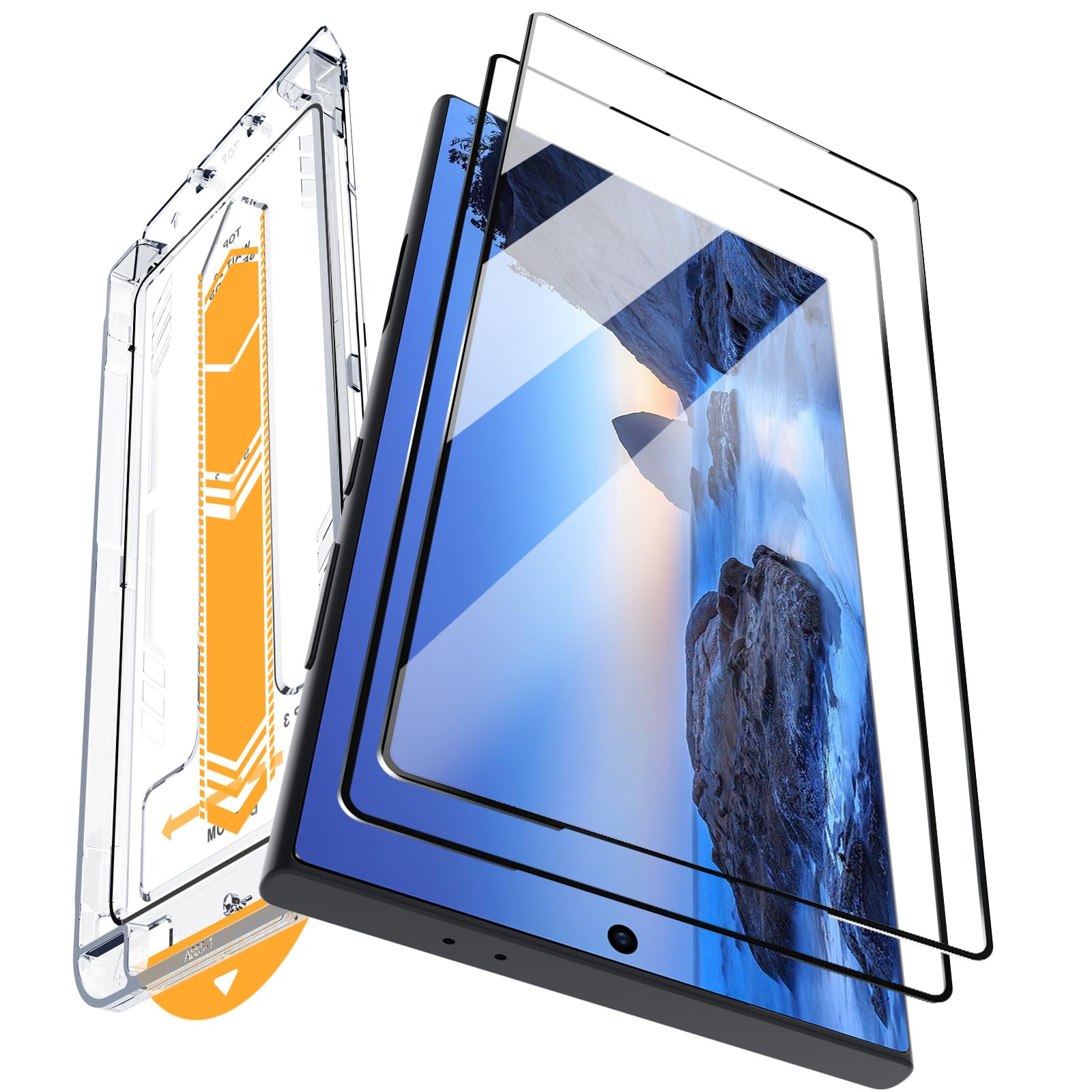 PULEN (2 Pack) Screen Protector for Samsung Galaxy S25 Ultra 6.9 Inch,[Auto Alignment Dustproof Tray][Fingerprint Unlock Support] Military-Grade