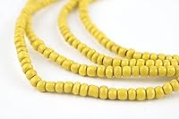 Vista 5 de The Bead Chest Cuentas de vidrio verde de Ghana (2 hebras), cuentas de vidrio de Ghana