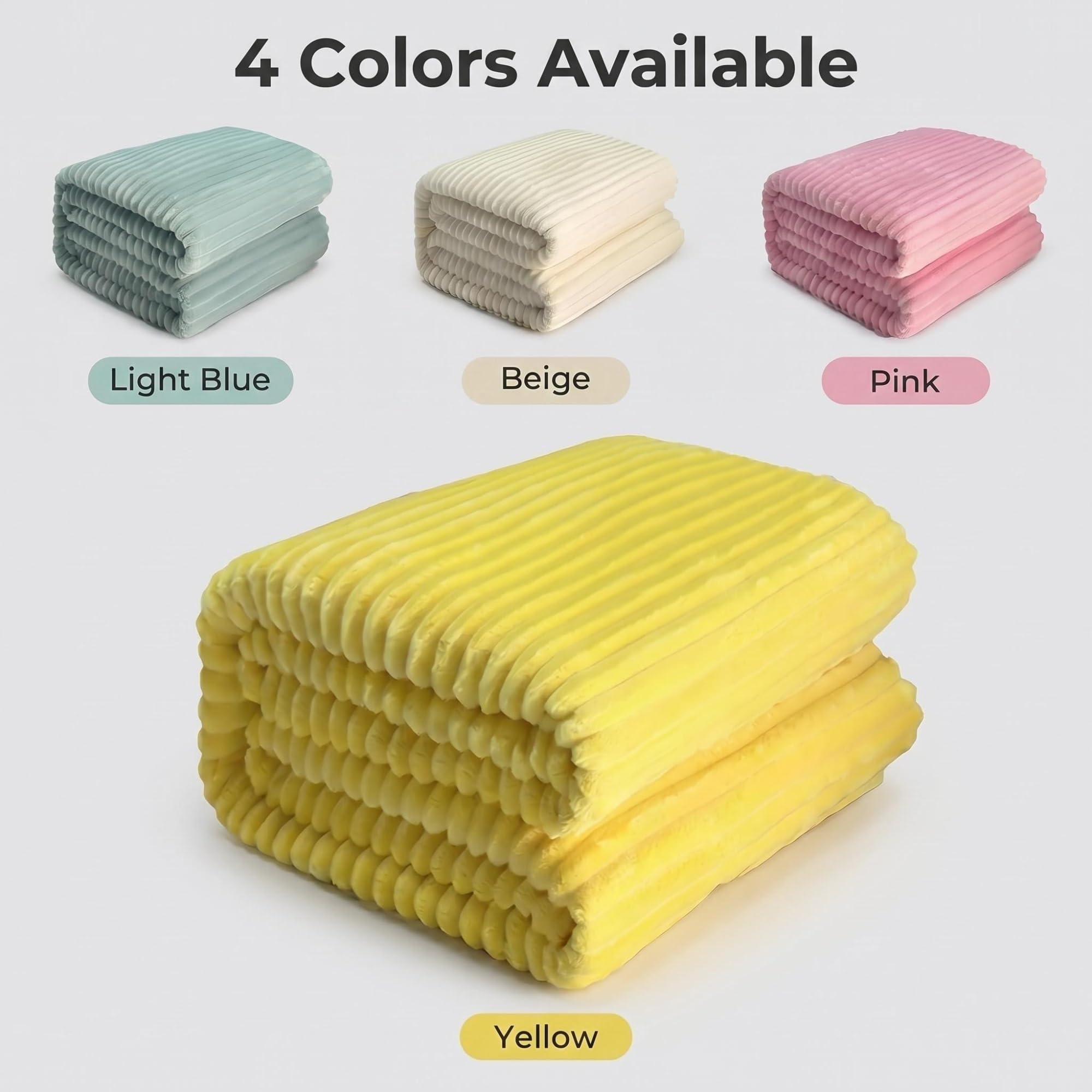 Coperta di supporto emotiva giallo per cani calmante sicurezza coperta ondulata 1,5 cm in pelliccia di coniglio sintetica in poliestere per interni ed esterni (rosa, 150 x 200 cm)