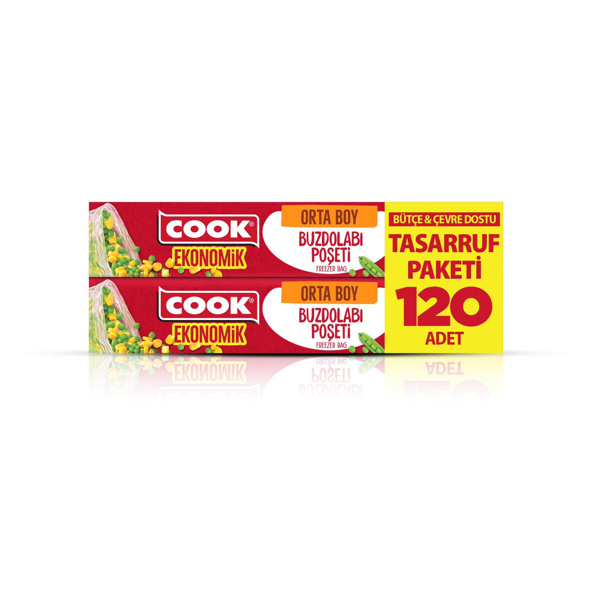 COOK Ekonomik Orta Buzdolabı Poşeti 24 x 35 cm, 120 yaprak