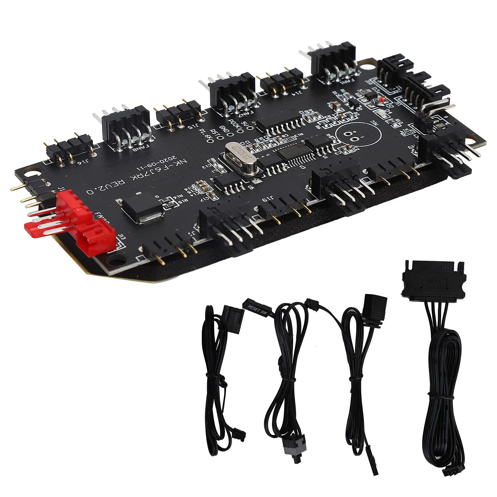 Kontroler Oświetlenia LED PCB Zasilacz Wentylatora Hub 4/3-pinowy Rozdzielacz ARGB Bezprzewodowy Pilot o Profesjonalnym Designie i Rozsądnej Konstrukcji