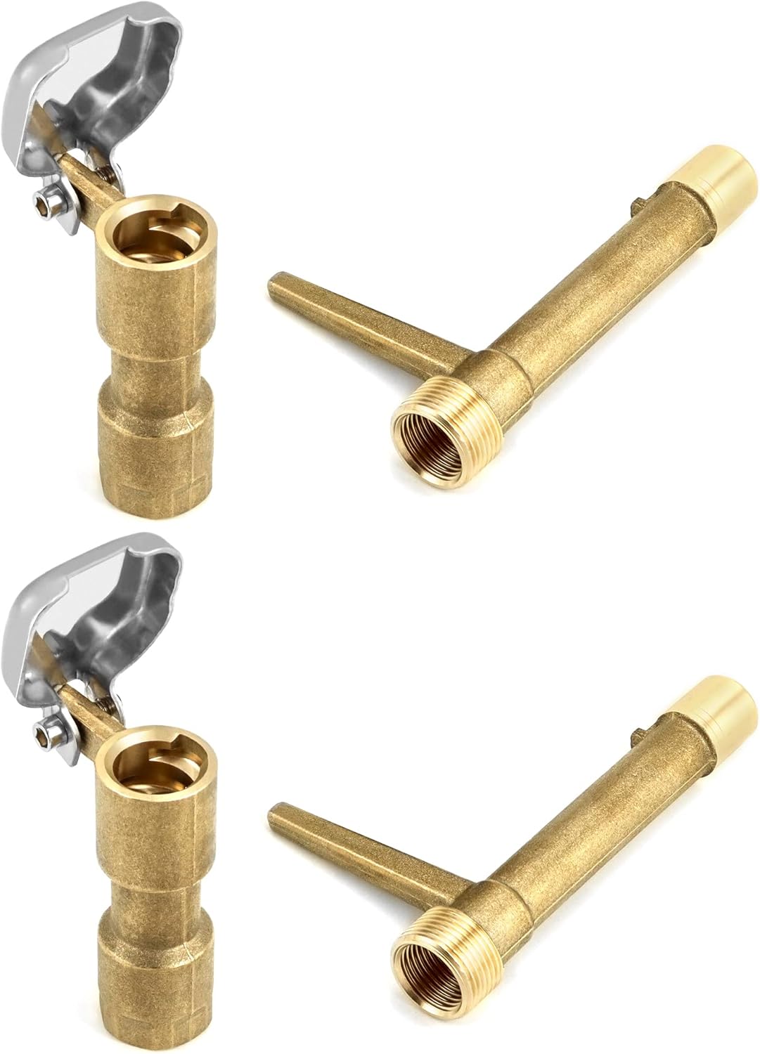 QWORK 2 Set 3/4Inch Brass Quick Coupler Valves, Irrigation