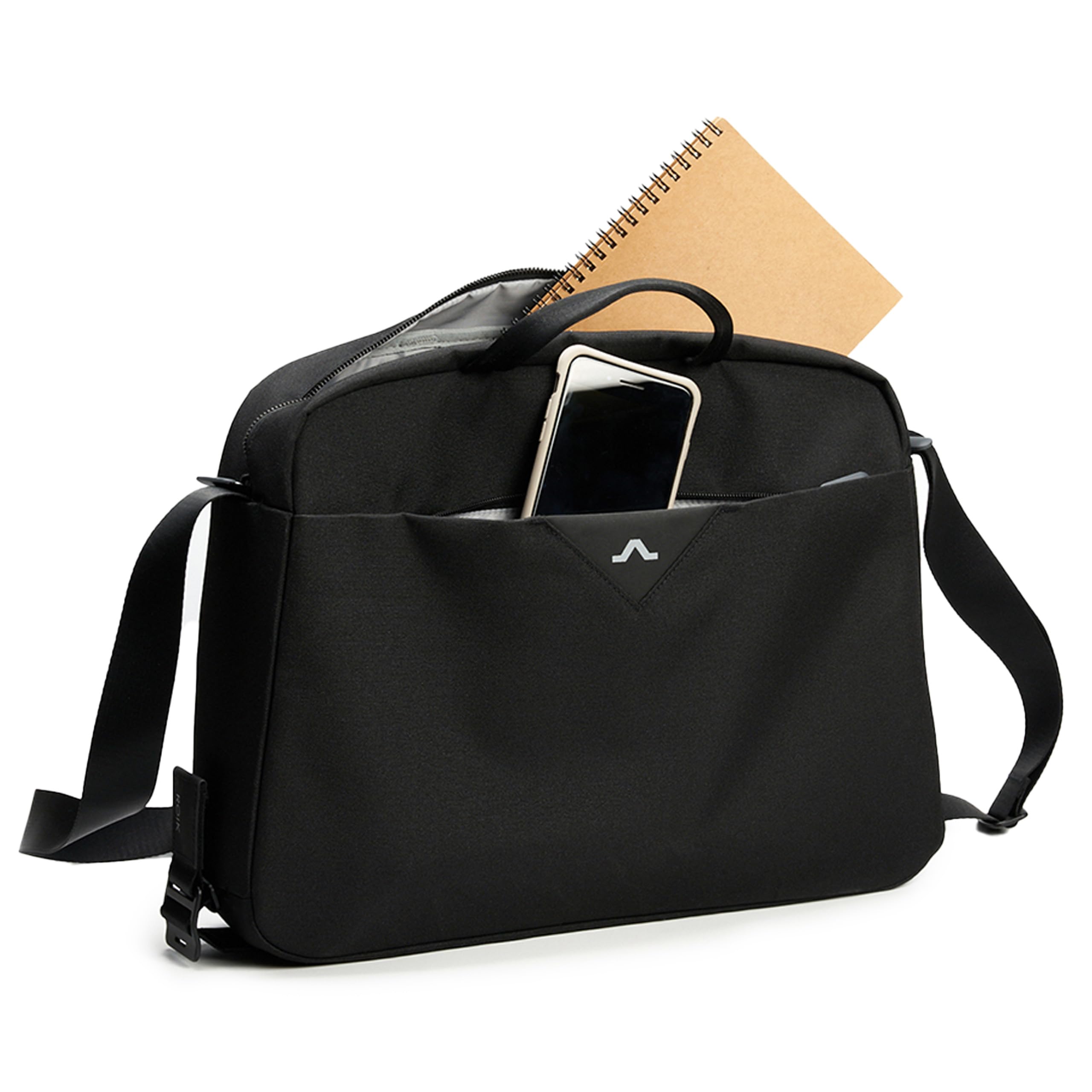 ROIK Bandolera Maletín Funda Portátil Portadocumentos para Hombre o Mujer, Fabricada con Material Reciclado RPET, Bolsillos interiores y exteriores para Accesorios - The Messenger
