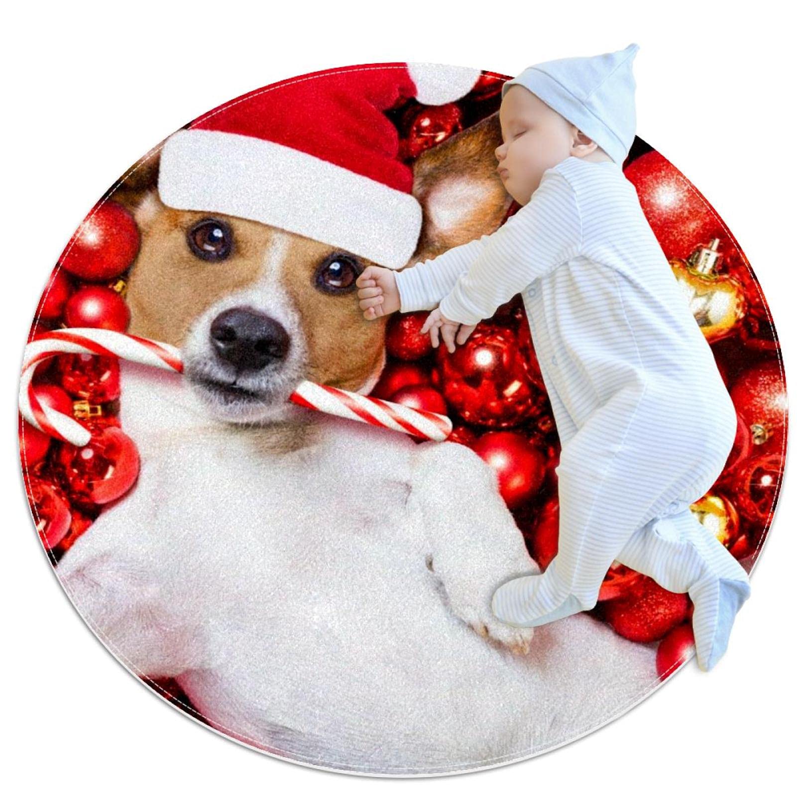 Chien de Noël tapis de chambre doux et grand tapis de sol noel antidérapant