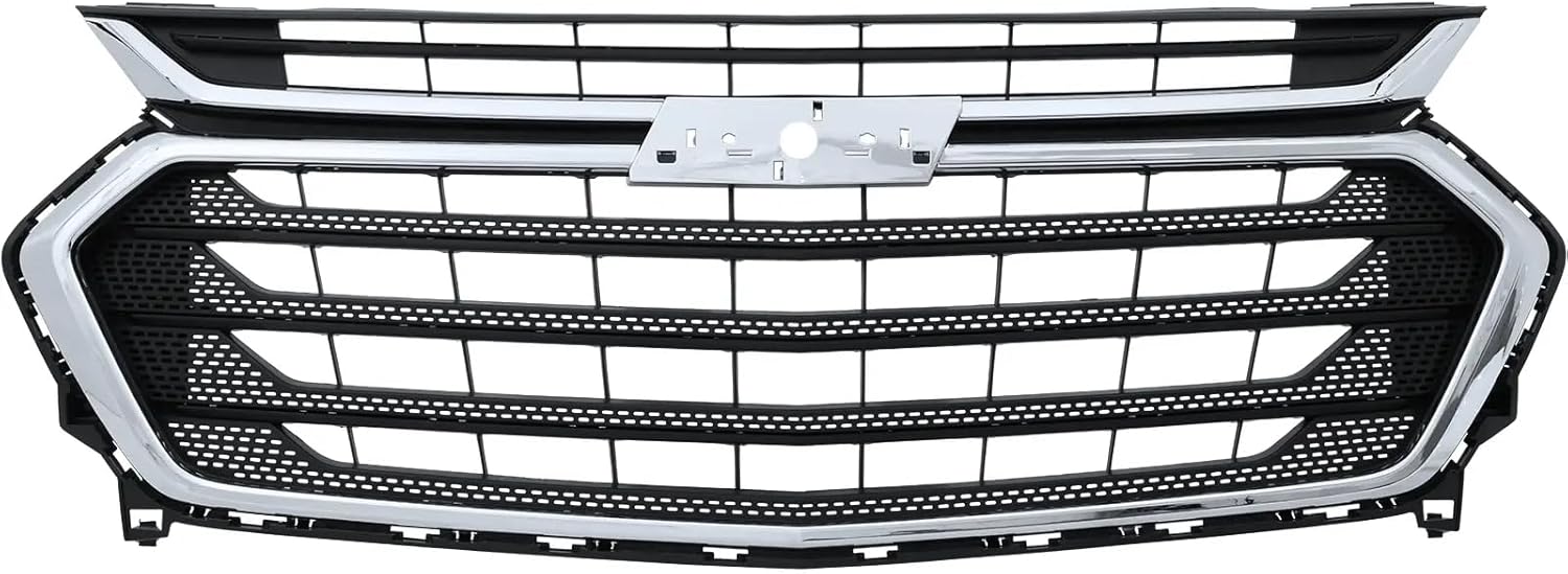 PENSUN Front Bumper Upper Grille Grill Assembly Compatible with 2018 2019 2020 2021 Chevy Chevrolet Traverse Chrome Replacement for 84344487