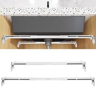 Undermount Sink Support Brackets – Adjustable Stainless Steel Brackets & Support Pole for Heavy Duty Undermount Kitchen Sink, 28-37inches - Amazon product rated Grade A