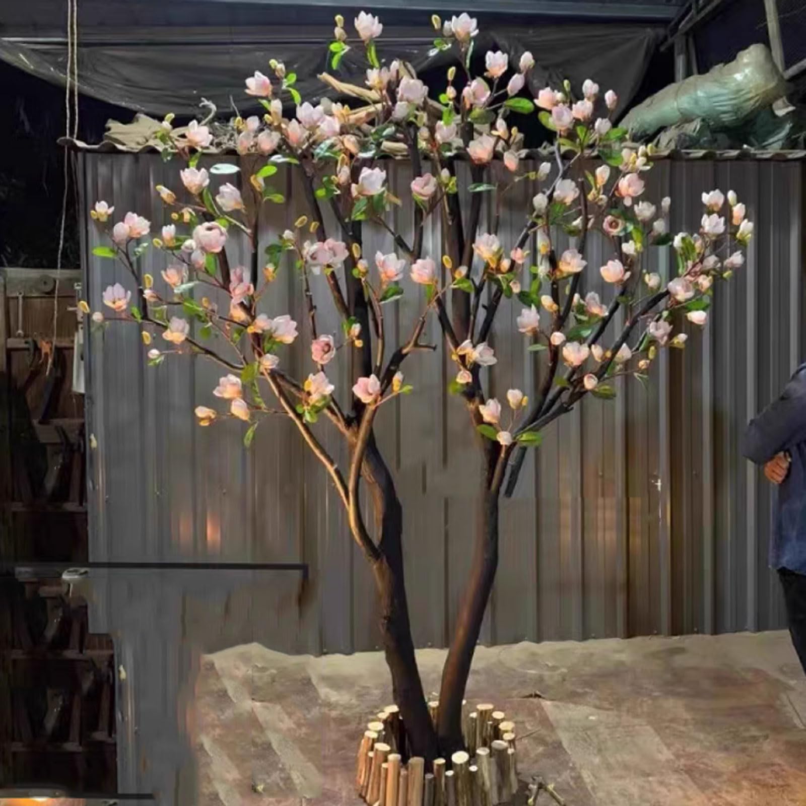 DECAKE Albero di Magnolia Artificiale - Pianta Artificiale Alta da Interno per l'arredamento della casa - Alberi di Magnolia Finti Adatti per Interni ed Esterni - Albero di Magnolia artif
