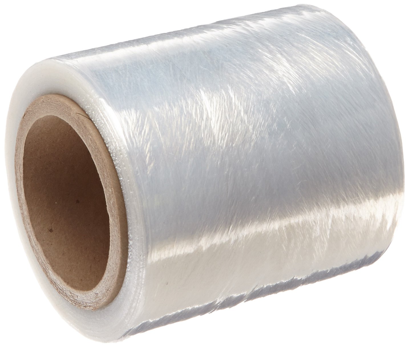 PVT05060 Linear Low Density Polyethylene Clear Cast Narrow Width Hand Stretch Wrap with 1 Reusable Generic Dispenser, 1000' Length x 5" Width x 60 Gauge Thick (Case of 12)
